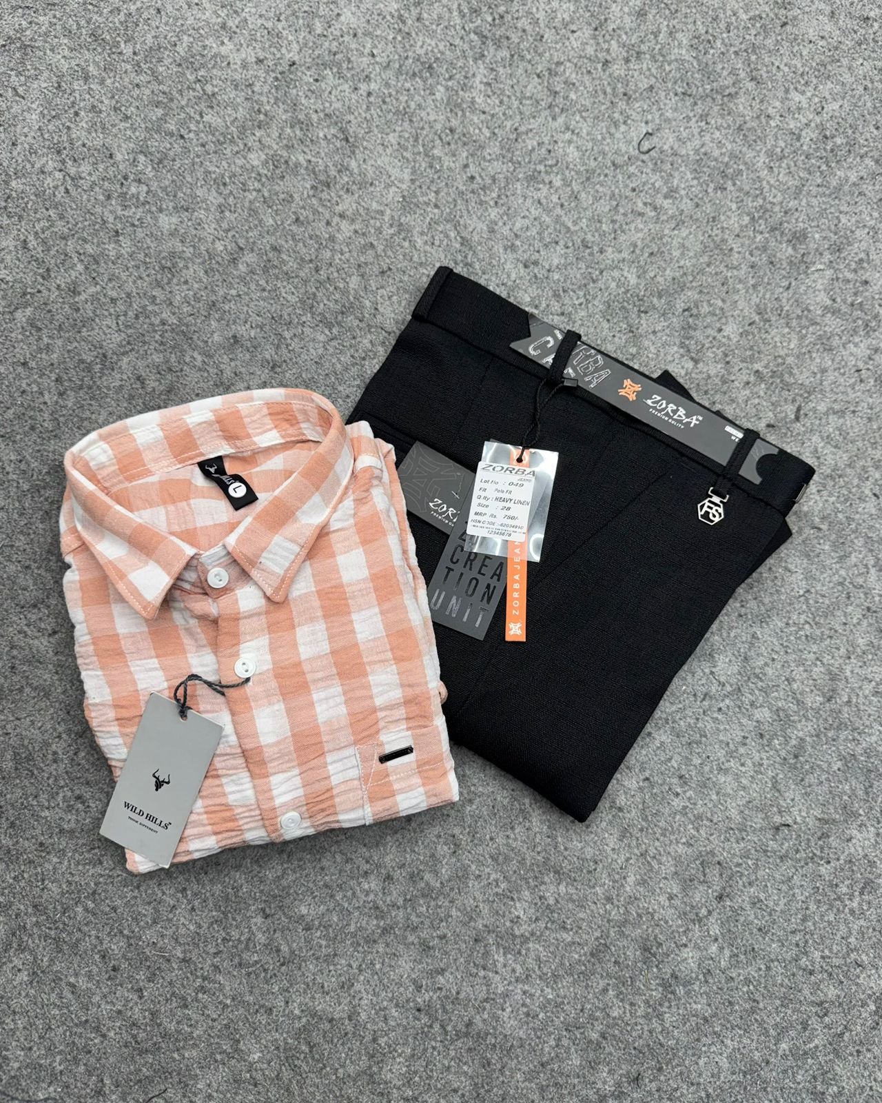 crushed linen + Linen Polo Fit